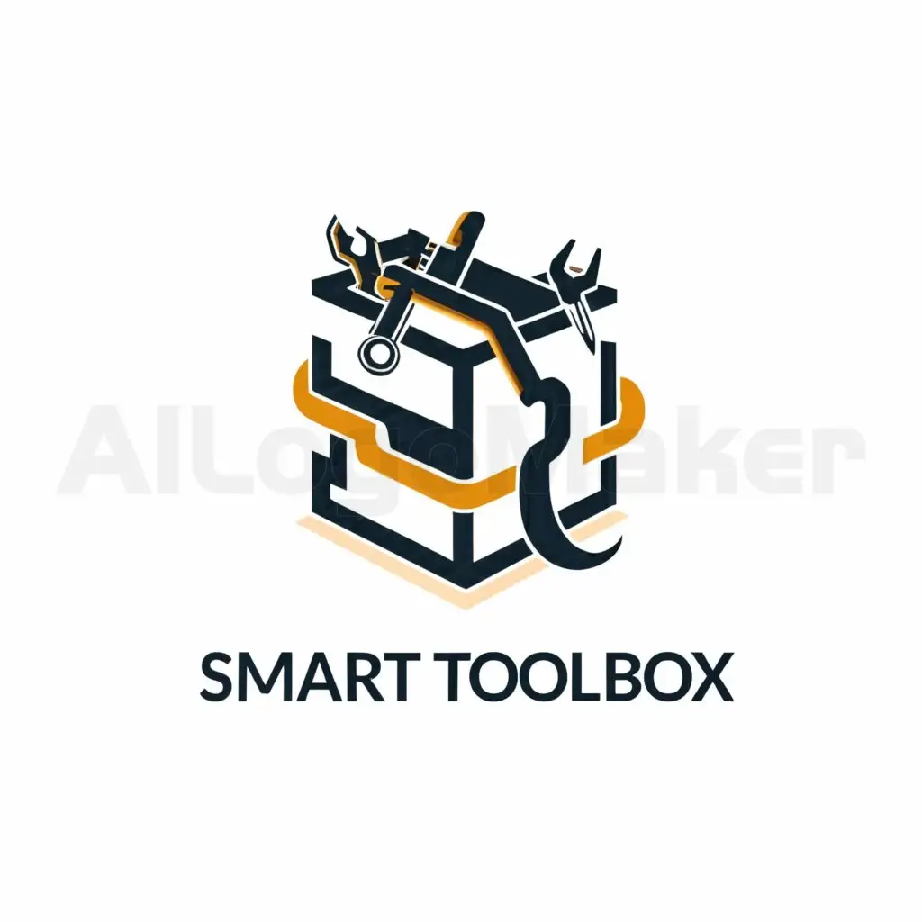 a logo design,with the text "SMART TOOLBOX", main symbol:a toolbox,complex,be used in Technology industry,clear background