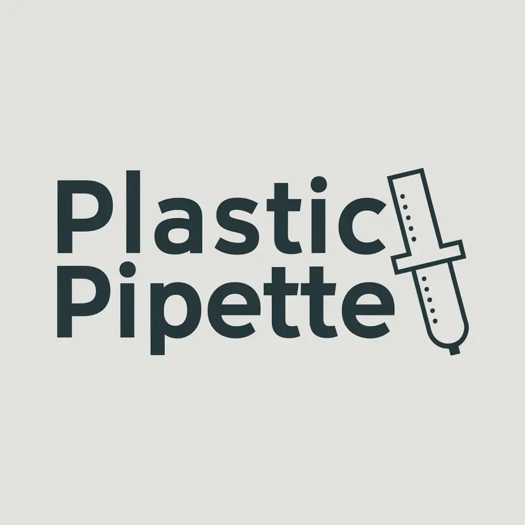 a logo design,with the text "plastic pipette", main symbol:plastic pipette,Moderate,clear background