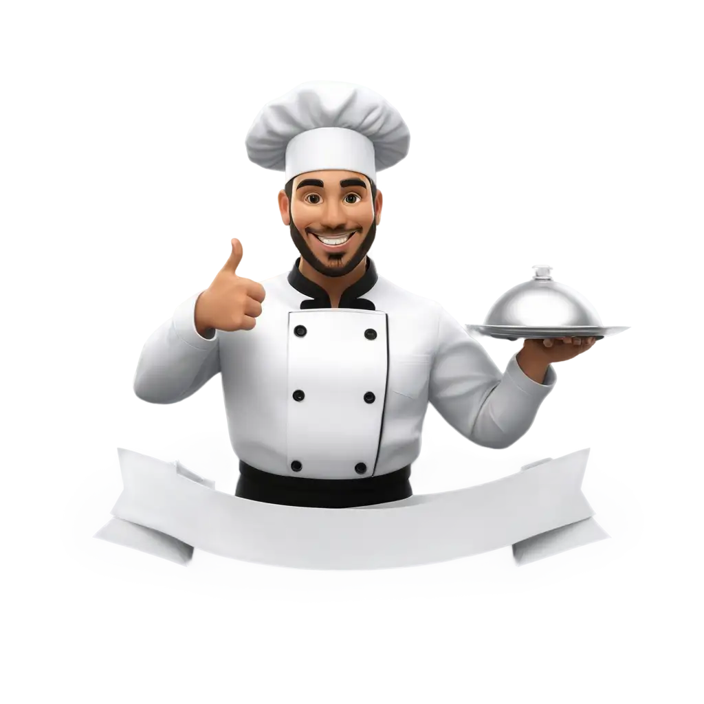 thumbs up male chef vector