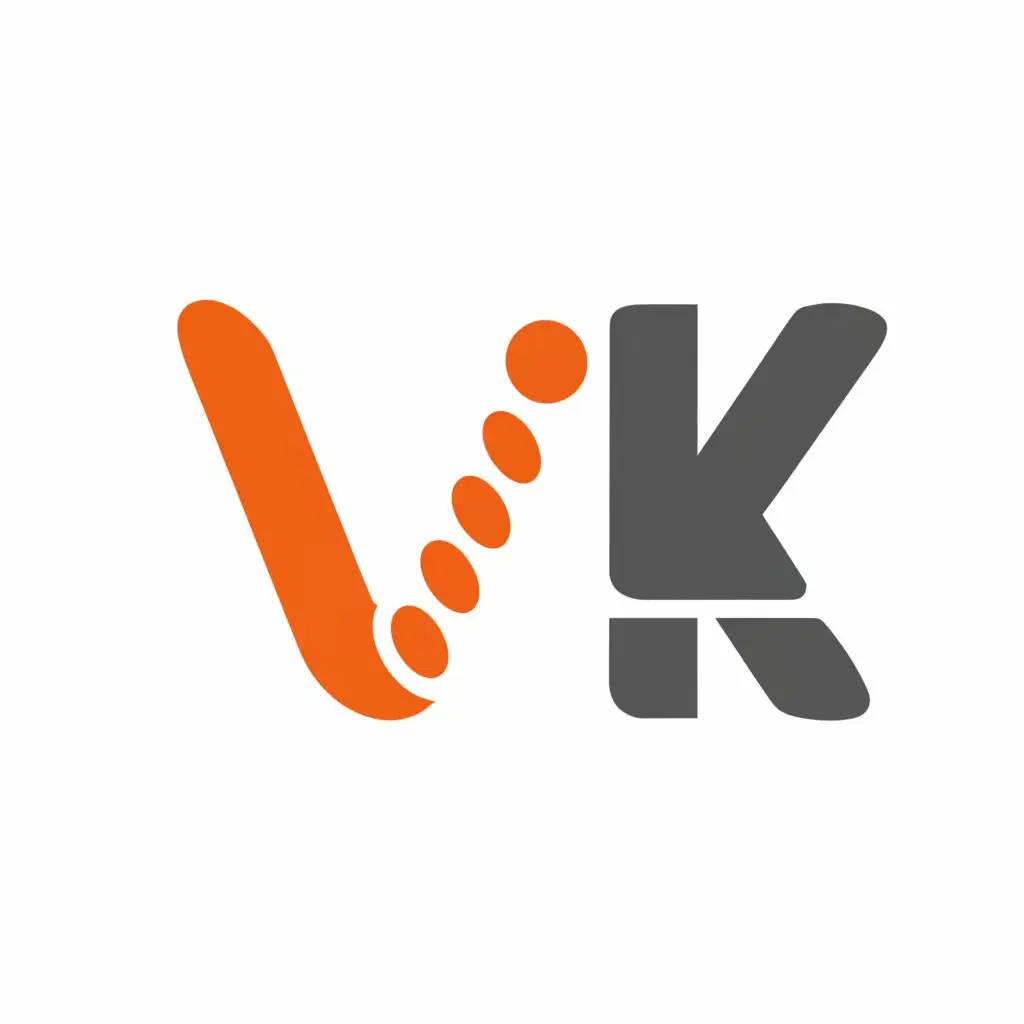 a logo design,with the text "VK", main symbol:music,Minimalistic,be used in Entertainment industry,clear background