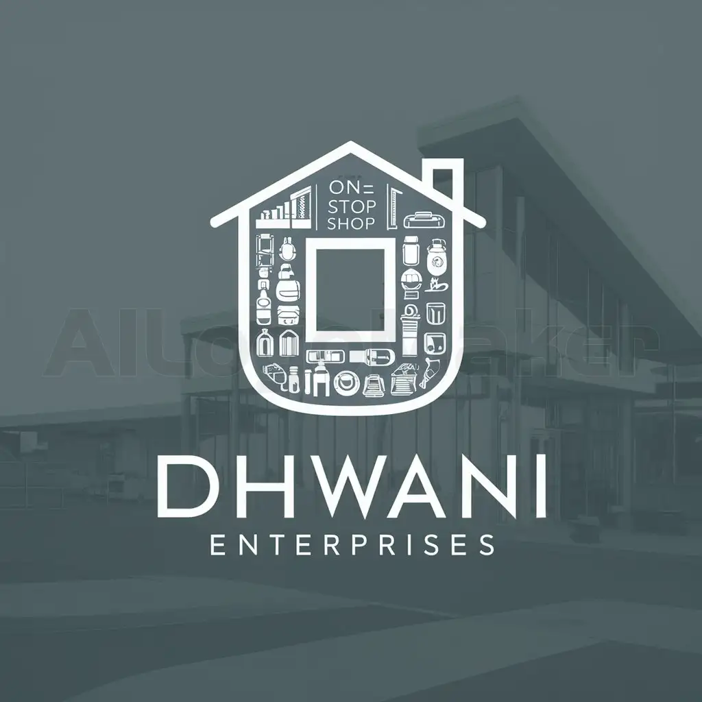 a logo design,with the text "Dhwani Enterprises", main symbol:one stop shop for all your,Moderate,clear background