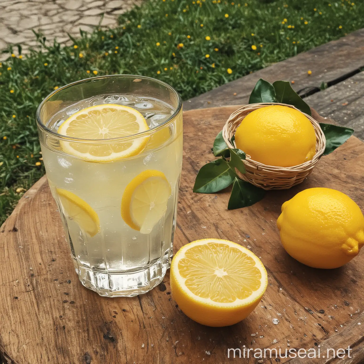 Refreshing Lemon Juice on a Sunny Summer Day