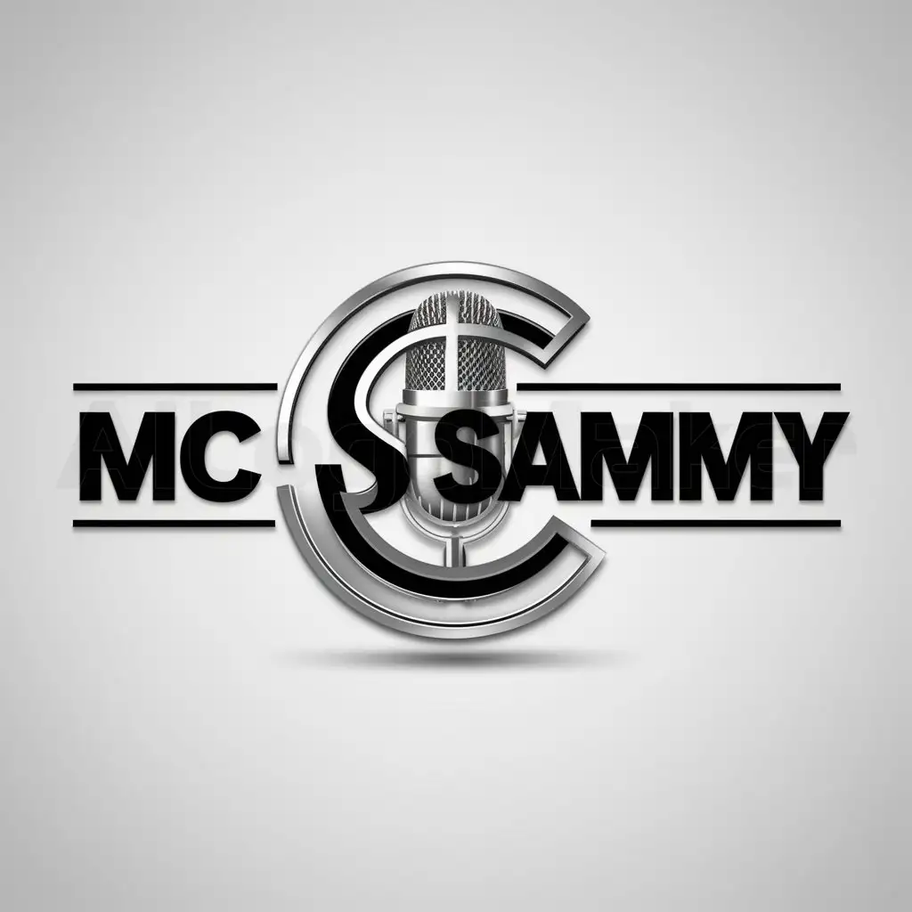 a logo design,with the text "MC SAMMY", main symbol:MIC,complex,be used in Entertainment industry,clear background