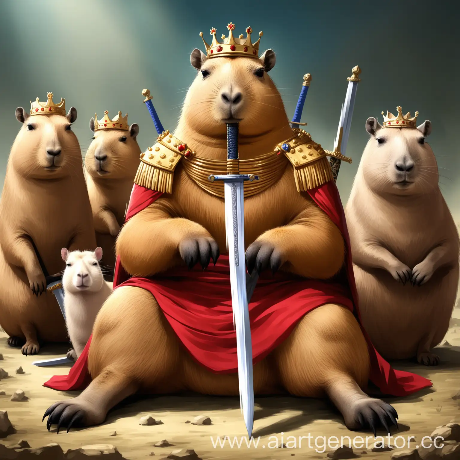 Regal-Feline-Warrior-atop-Armored-Capybara