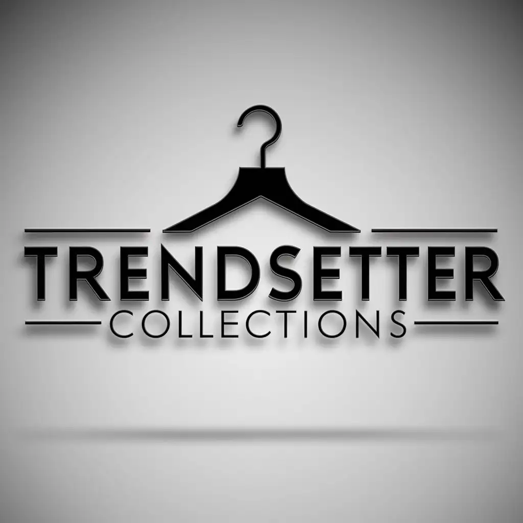 a logo design,with the text "Trendsetter Collections", main symbol:hanger,complex,be used in Retail industry,clear background