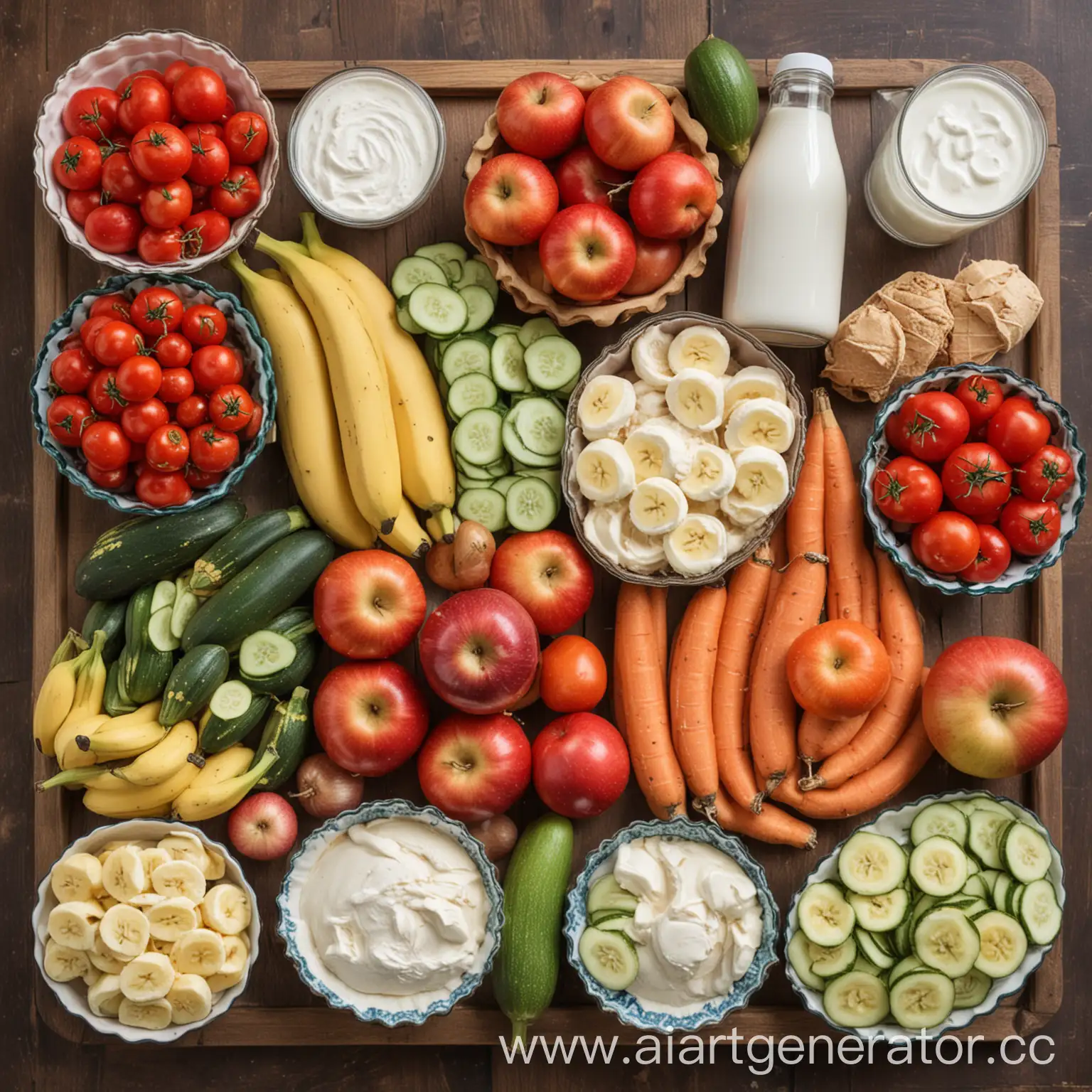 Fresh-Fruits-and-Dairy-Delights-in-a-Rustic-Kitchen-Scene