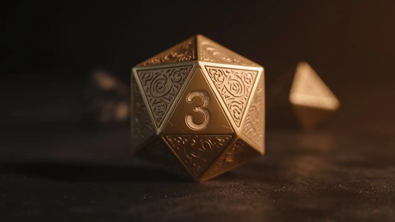 dice 20 number three