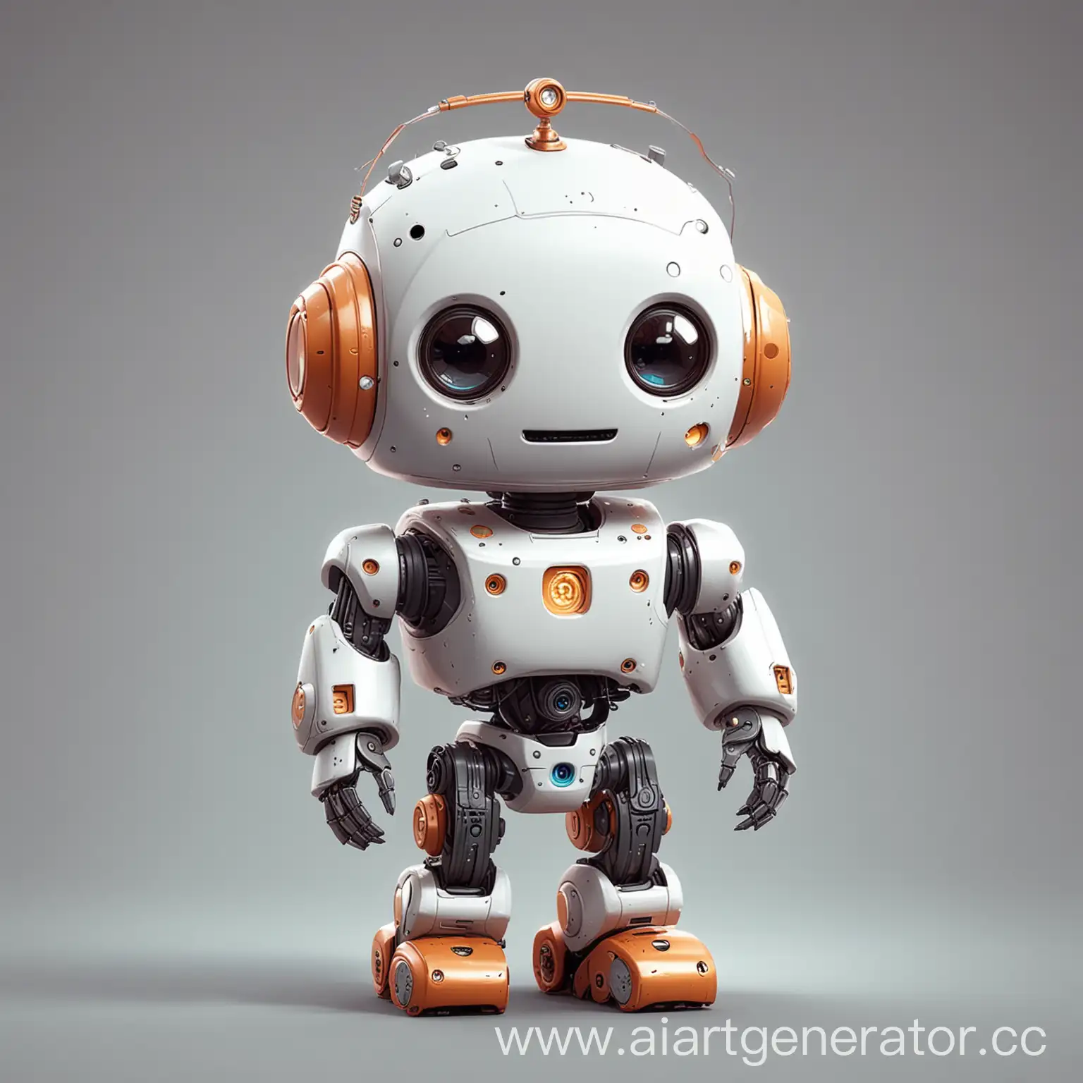 Cute-Robot-Illustration-for-Telegram-Channel-on-Vibrant-2D-Background