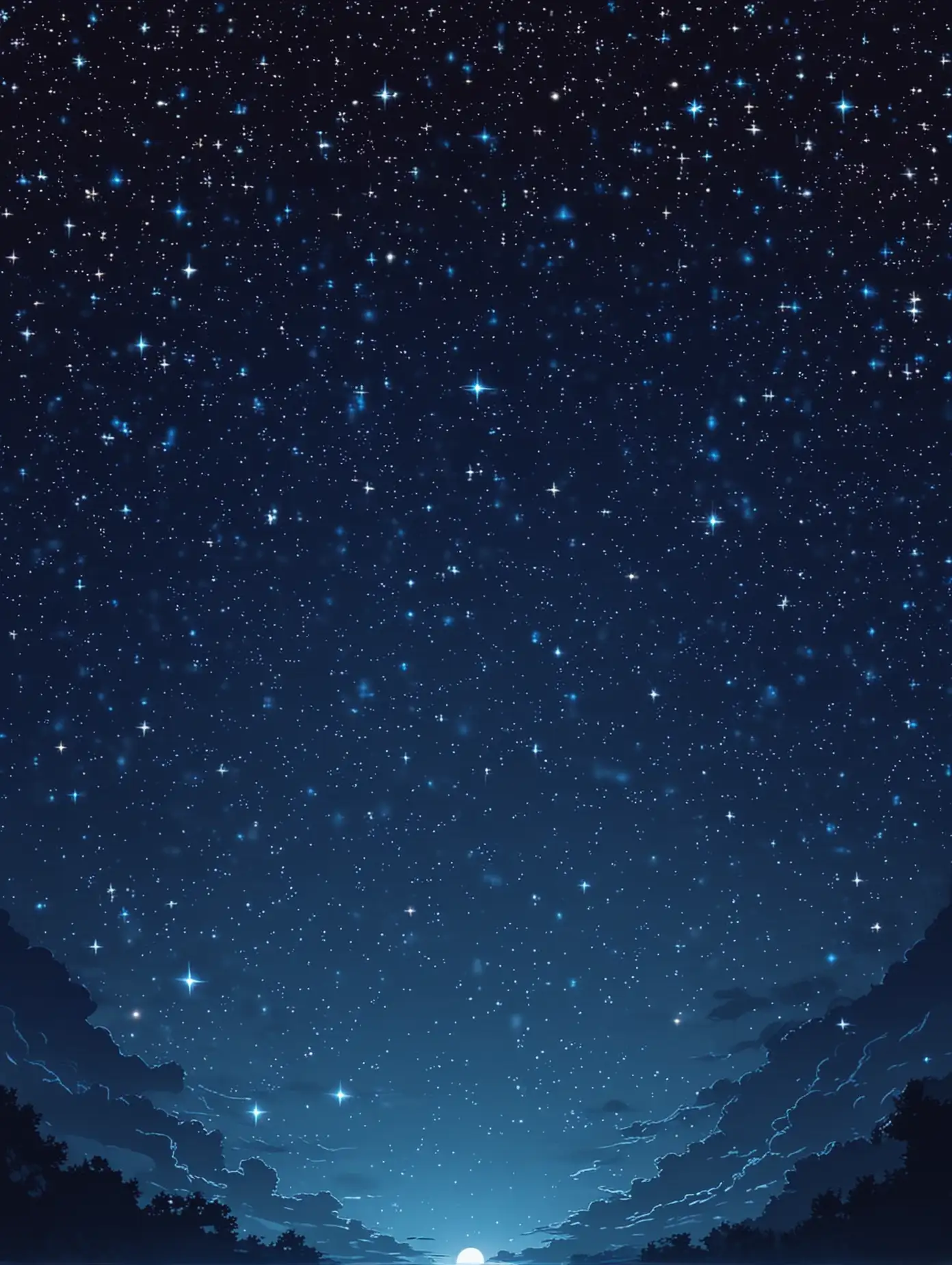Starry Night Sky Background with Vector Design