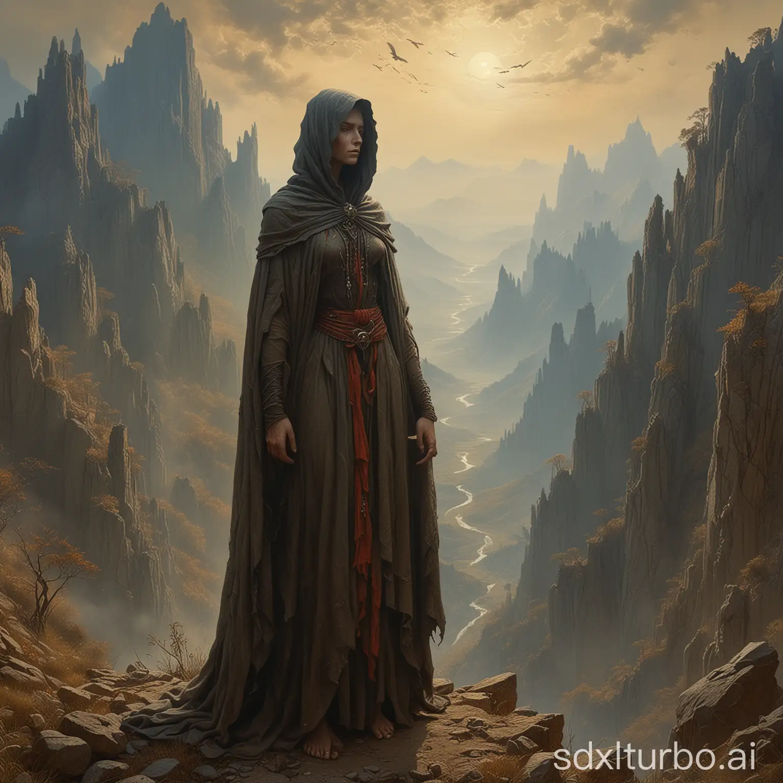 Detailed-Mosquito-Woman-Amidst-Majestic-Mountains