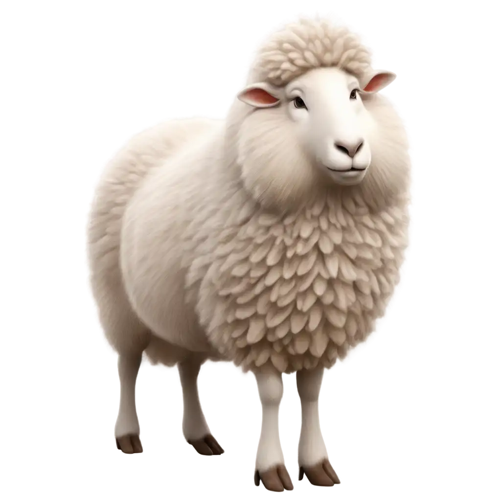 fat sheeps, 3D render style, real photo, very detailled, sharp image