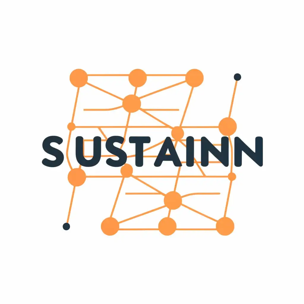 a logo design,with the text "SUSTAIN", main symbol:SUSTAIN,Moderate,be used in Technology industry,clear background