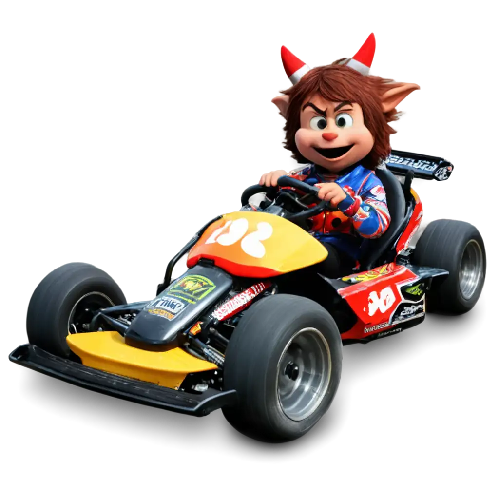 chuckie bad face racing devil kart