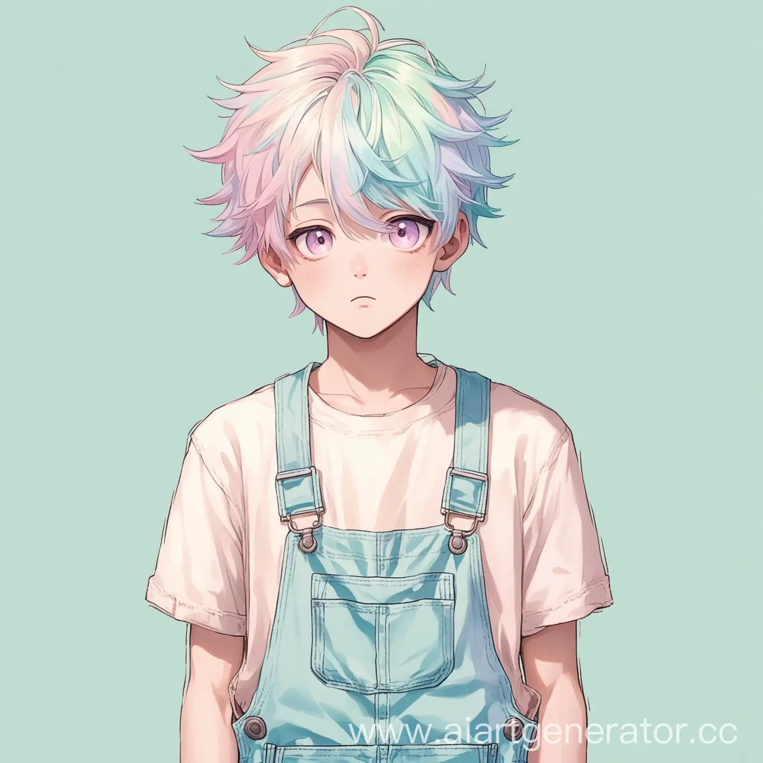 Colorful-Boy-in-Overalls-with-Pastel-Hair-Tones