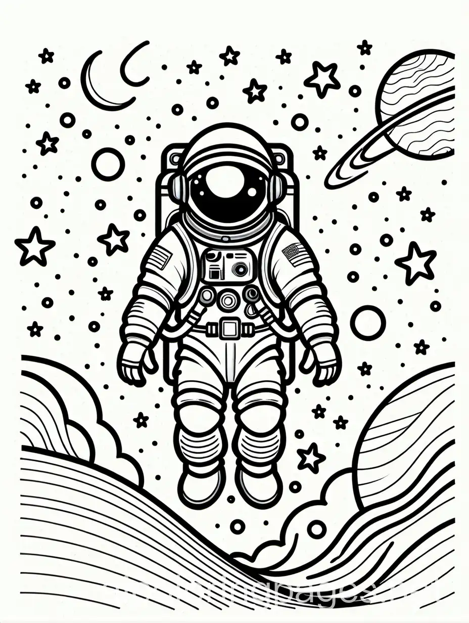 Astronaut-Coloring-Page-on-White-Background-for-Kids