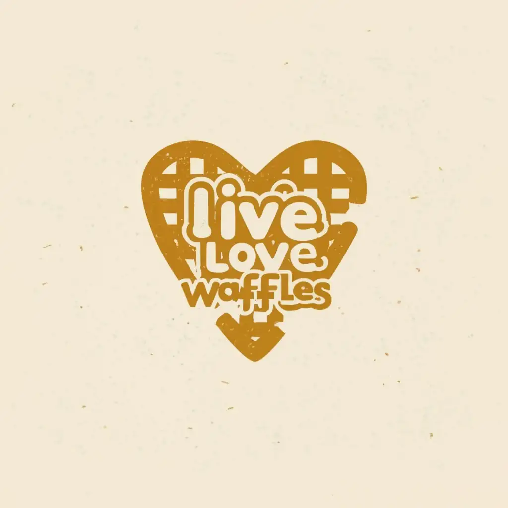 a logo design,with the text "live love waffles", main symbol:live love waffles,Moderate,clear background