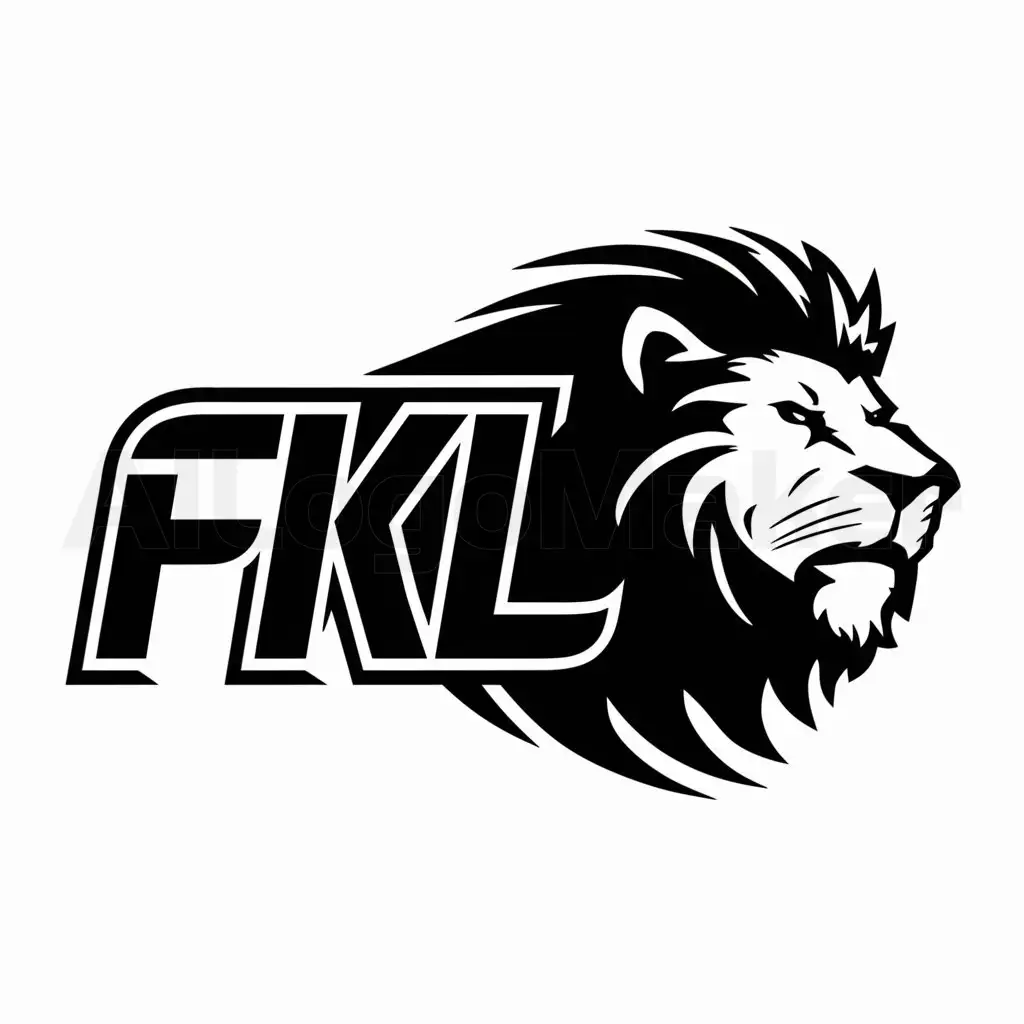 a logo design,with the text "fkl", main symbol:lion,Moderate,be used in Entertainment industry,clear background