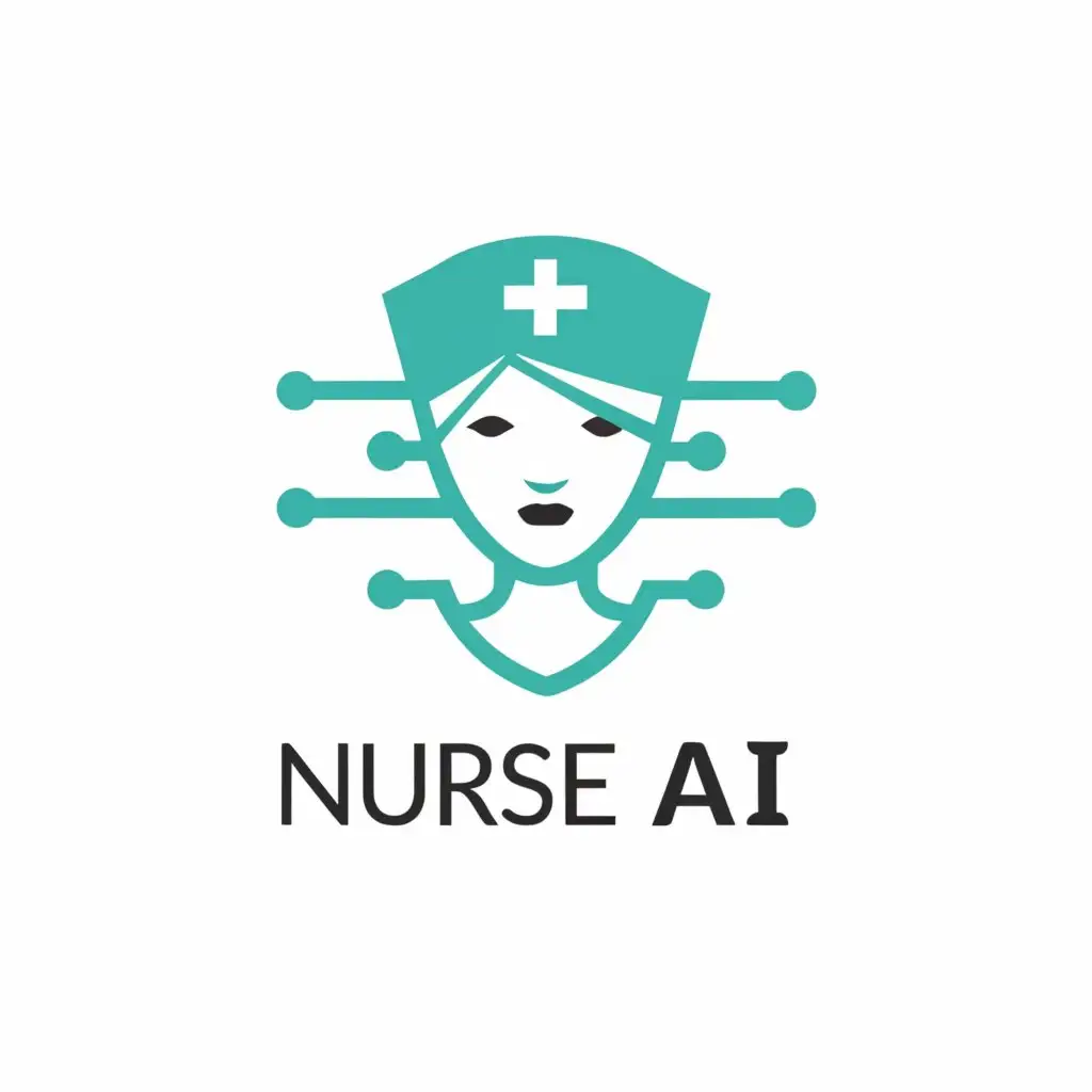 a logo design,with the text "Nurse AI", main symbol:Nurse artificial intelligence,Moderate,be used in Technology industry,clear background