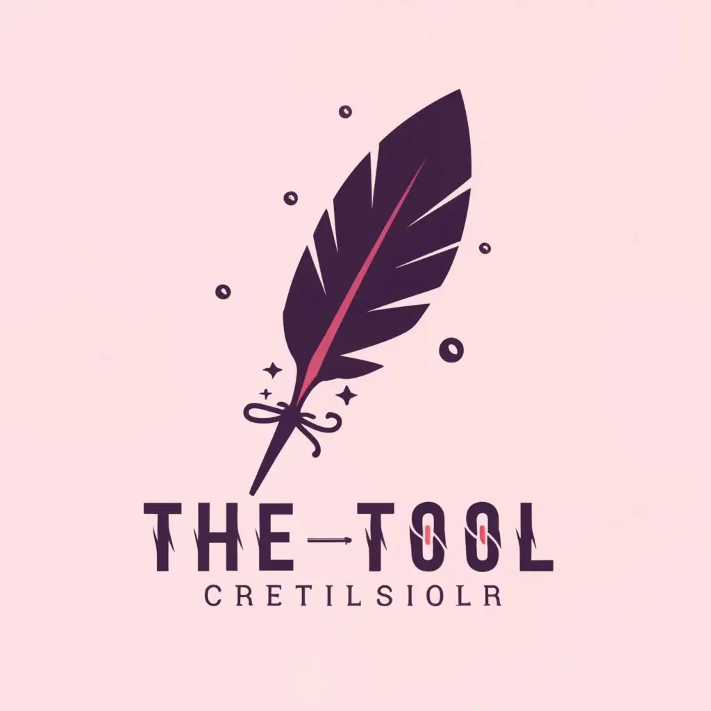 a logo design,with the text "The Tool", main symbol:Writing feather,complex,clear background