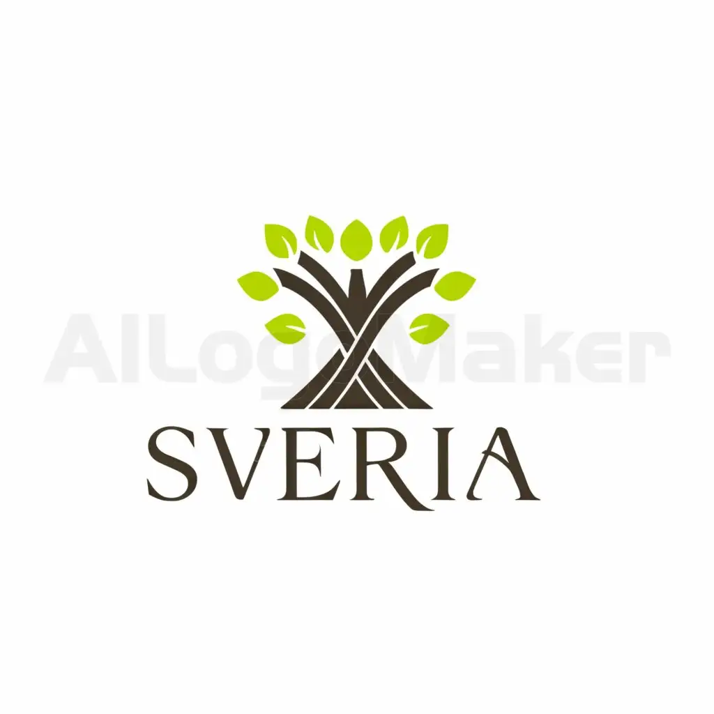 a logo design,with the text "Severia", main symbol:Tree,Moderate,be used in Others industry,clear background