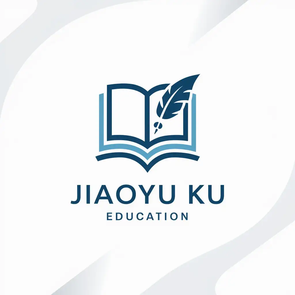 a logo design,with the text "jiaoyu ku", main symbol:education,Moderate,be used in education industry,clear background