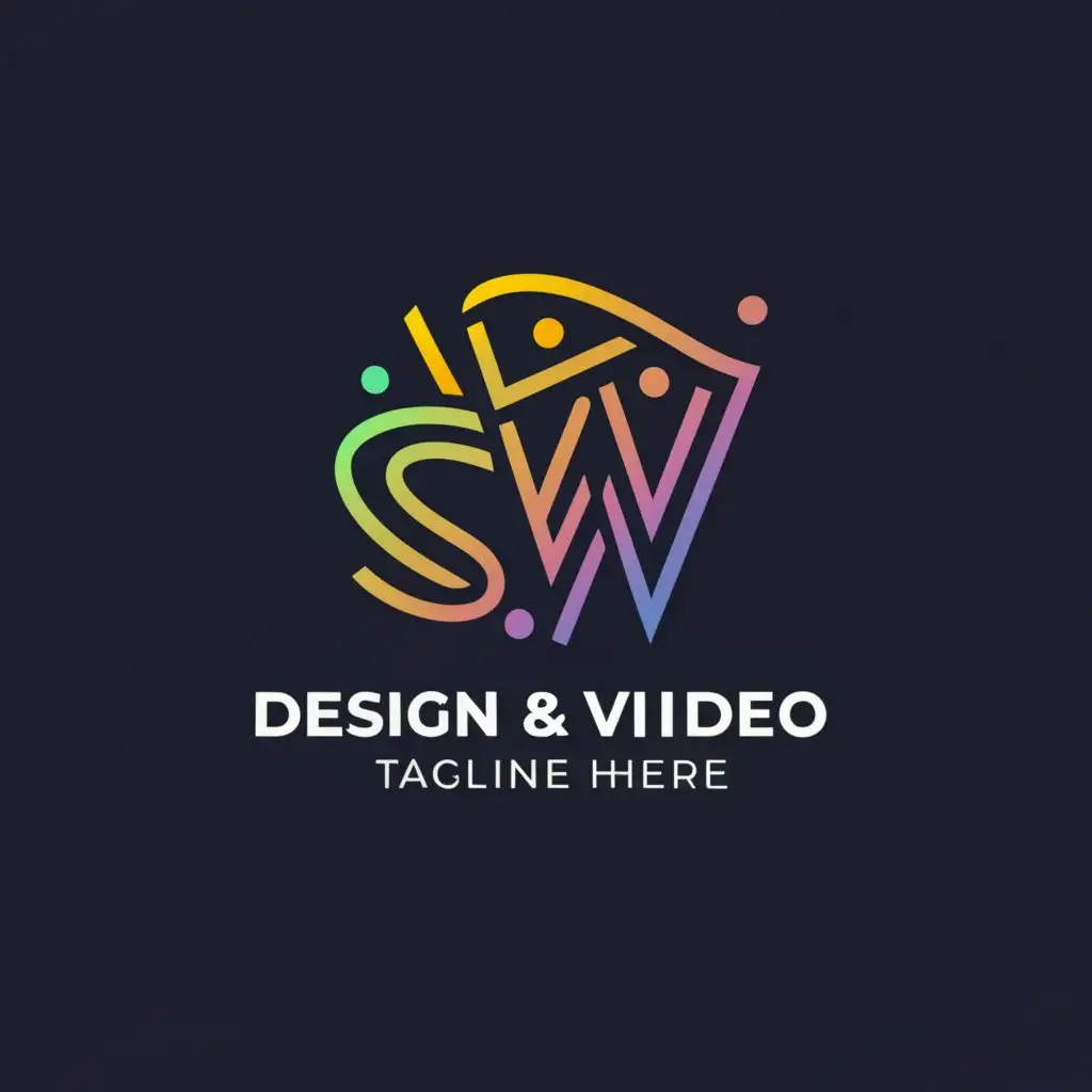 a logo design,with the text "design, video", main symbol:SW,complex,be used in Technology industry,clear background