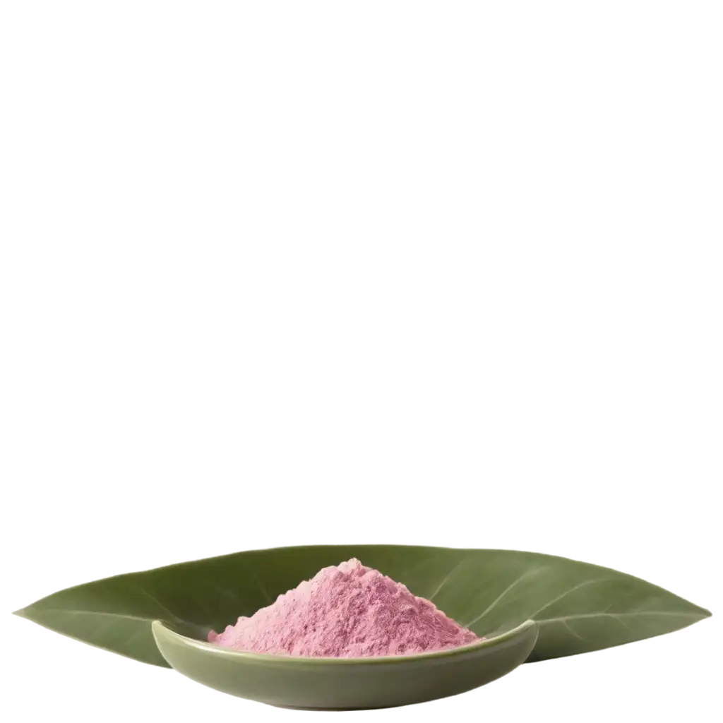  rose powder in dish with roses and leaf 
