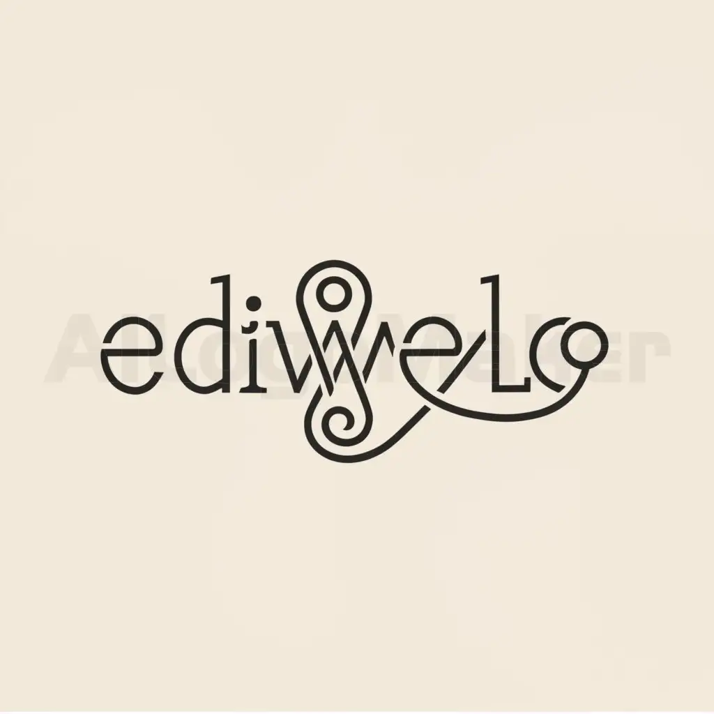 a logo design,with the text "Ediwelo", main symbol:letter,Moderate,be used in Entertainment industry,clear background