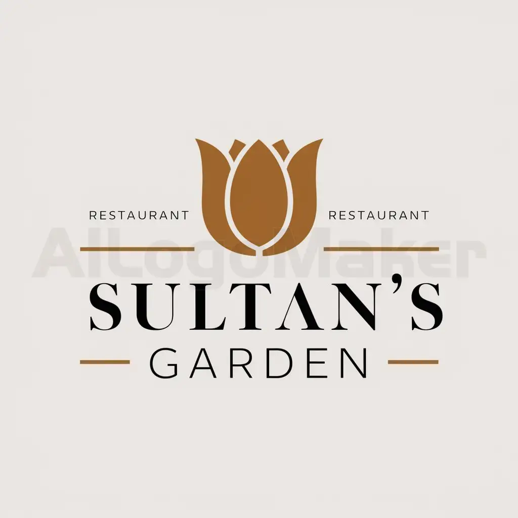 LOGO-Design-For-Sultans-Garden-Elegant-Tulip-Emblem-for-Culinary-Excellence