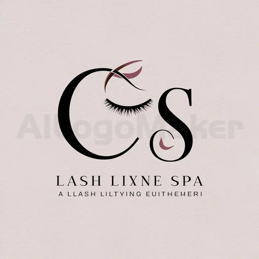 LOGO-Design-For-LuxeLash-Elegant-CS-Emblem-in-Soft-Pastels-for-Beauty-Spa-Industry