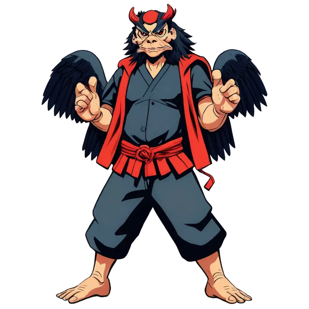 Cartoon-Style-Tengu-PNG-Embodying-Strength-and-Character