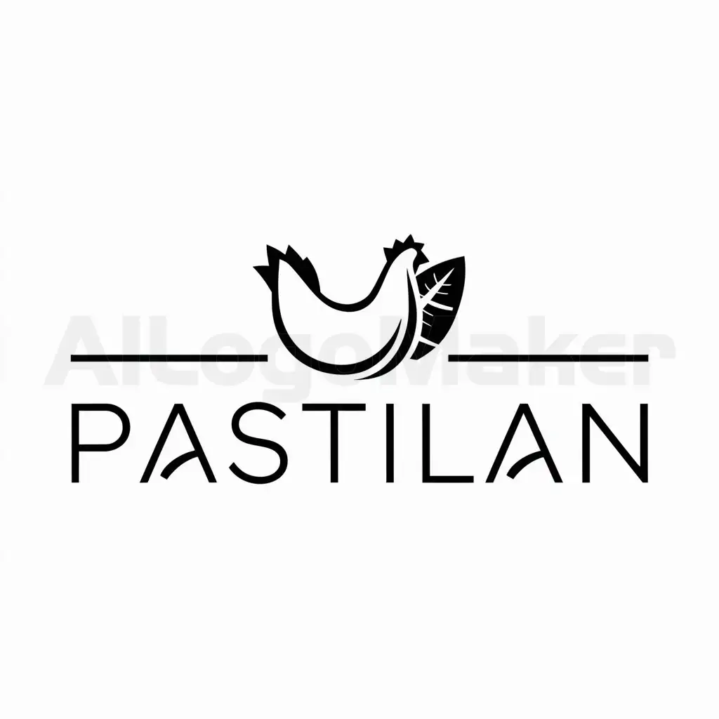 a logo design,with the text "Pastilan", main symbol:Chicken banana leaves,Minimalistic,clear background