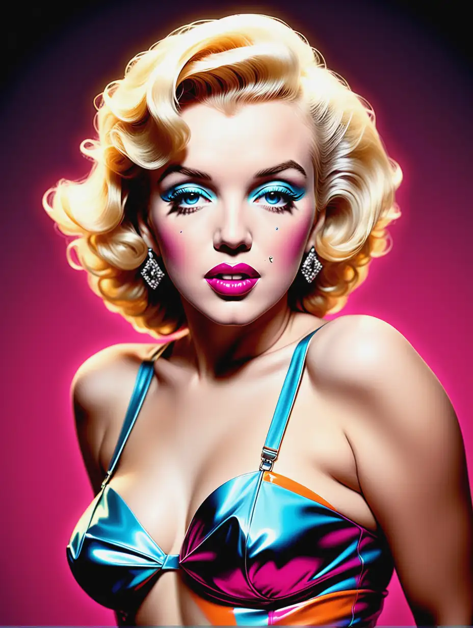 80s-Sensual-Marilyn-Monroe-Bold-Neon-Glamour-Portrait