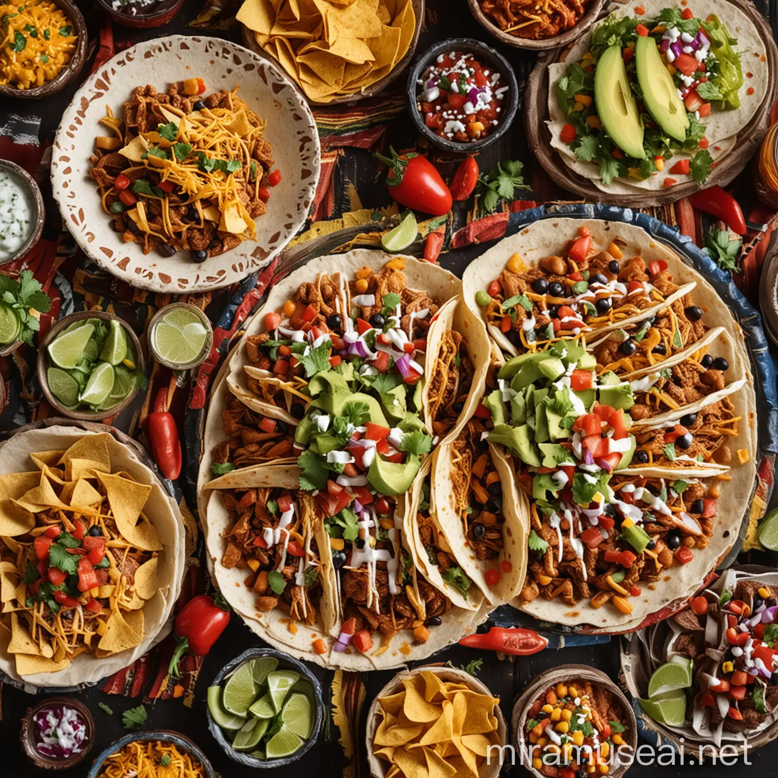 Authentic Mexican Food Spread for Cinco de Mayo Celebration