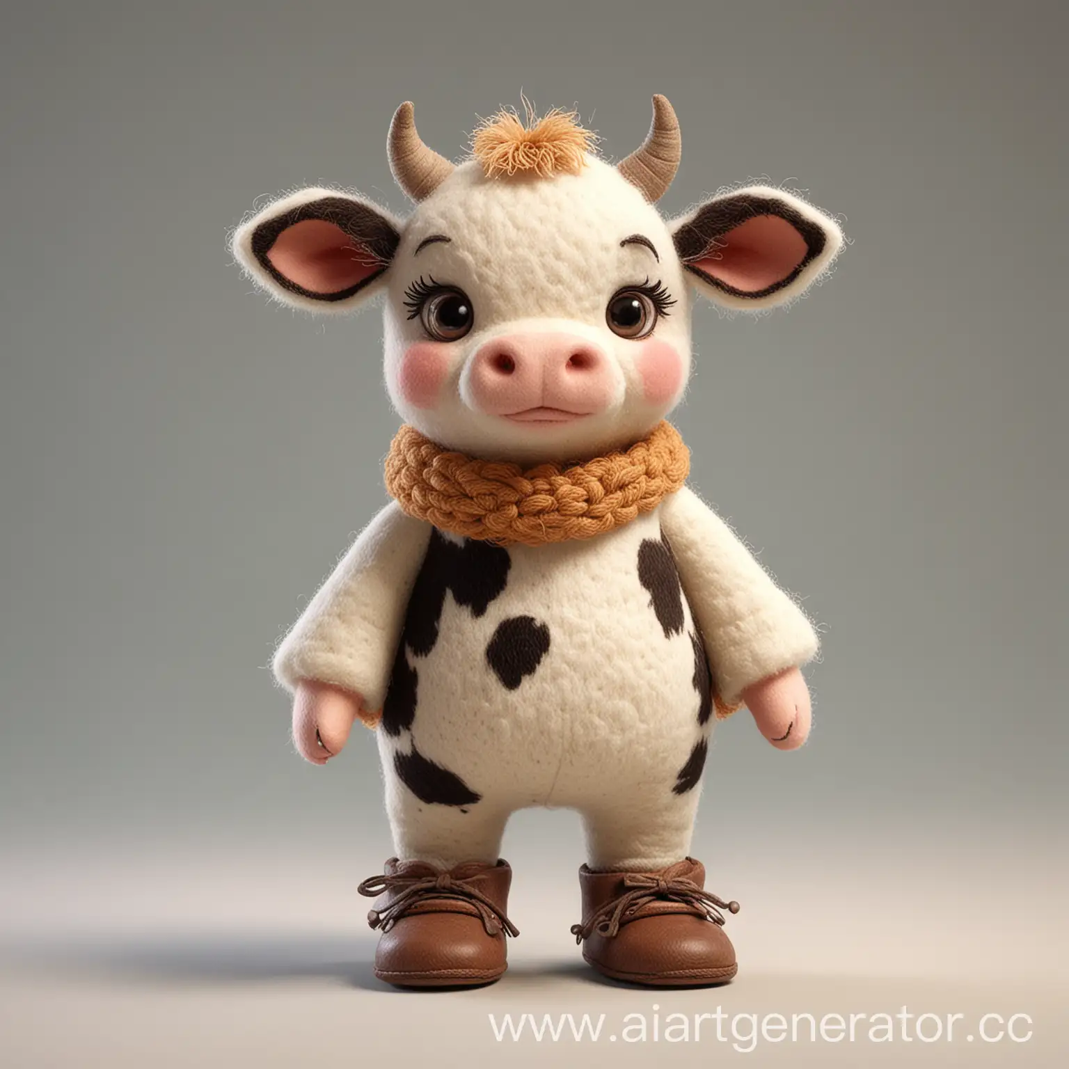 Adorable-Baby-Cow-Plush-Doll-Portrait-with-Anthropomorphic-Features