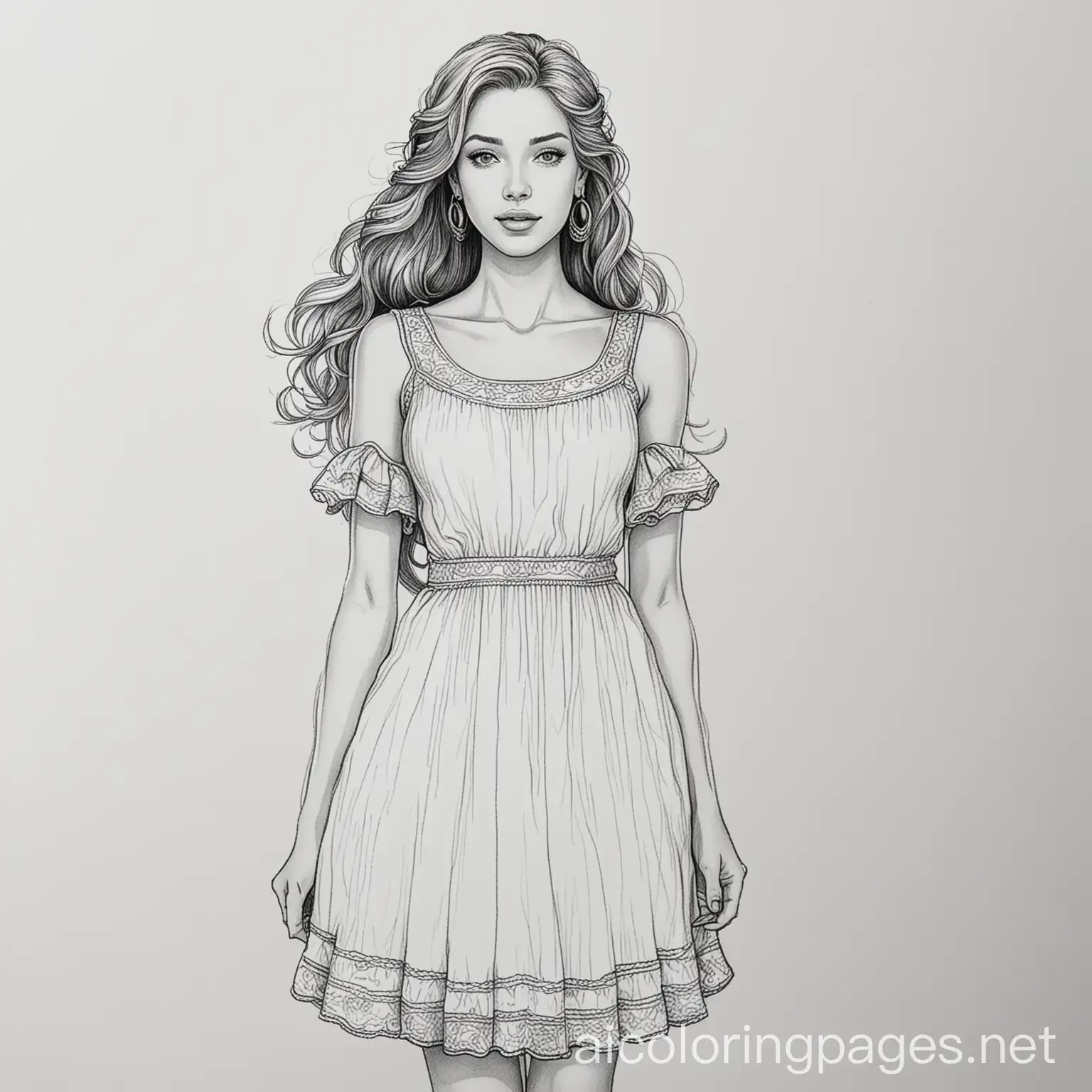 Rainbow-Dress-Coloring-Page-with-River-Wells