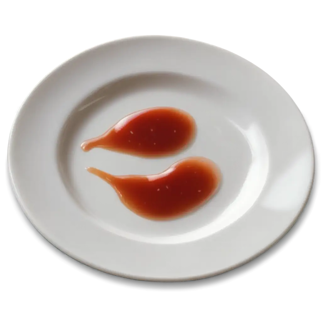 drops of ketchup on a plate


