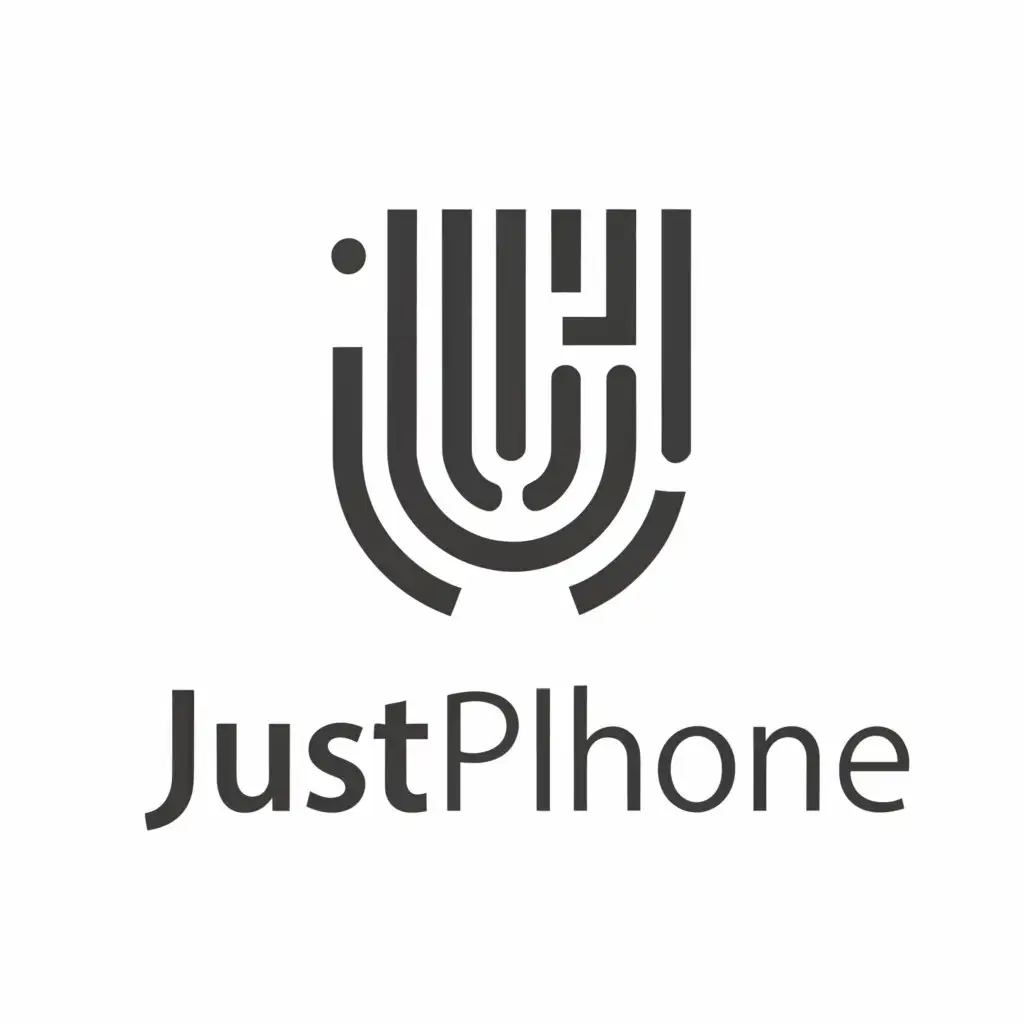 a logo design,with the text "Justphone", main symbol:Just,complex,be used in Retail industry,clear background