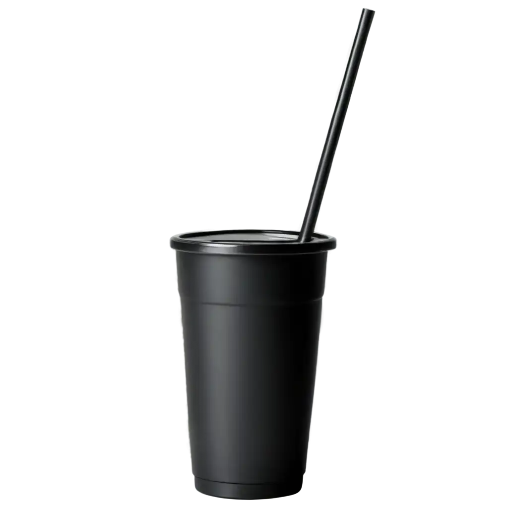 HighQuality-PNG-Image-of-a-Black-Straw-in-a-Cup-AIGenerated-Art-Prompt