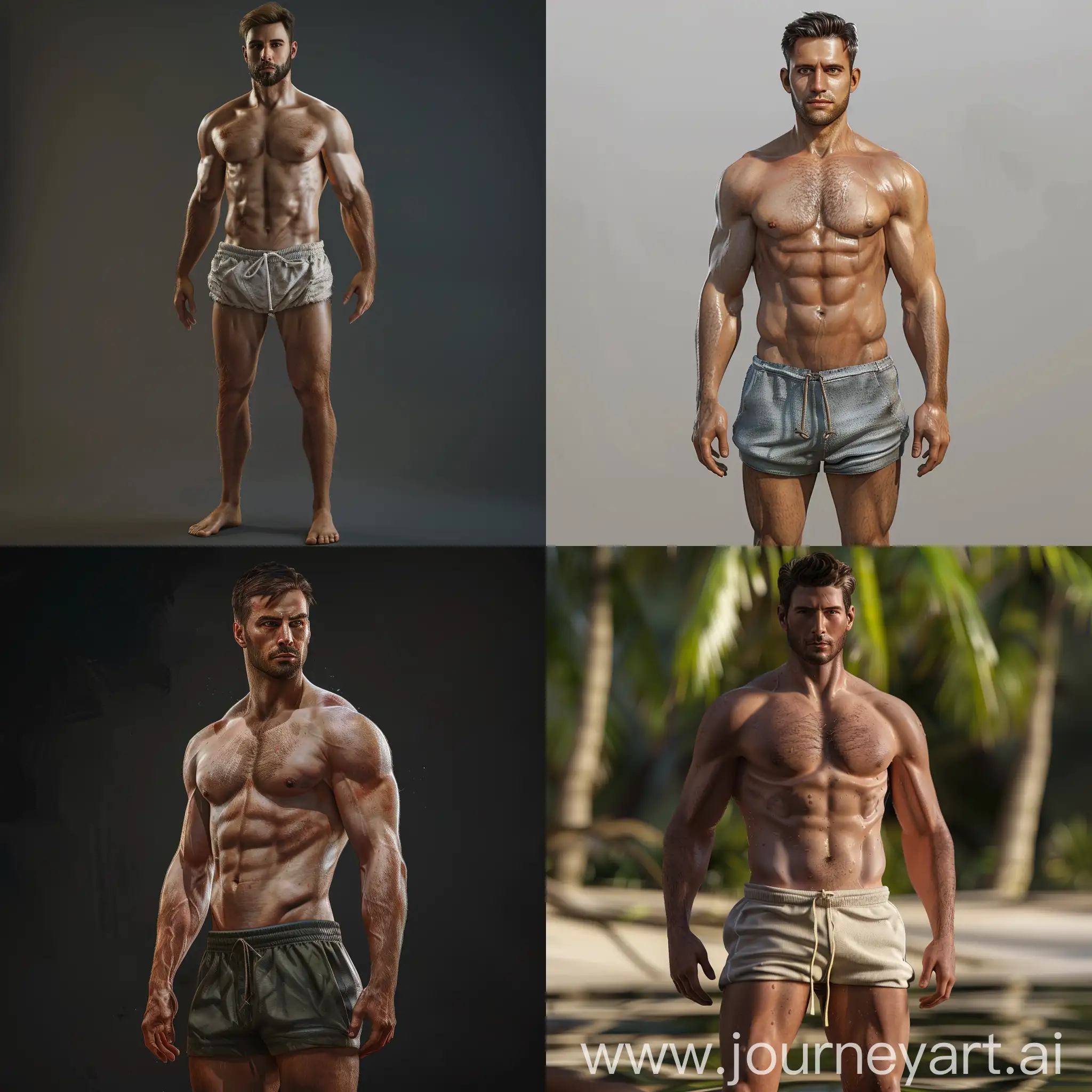 Muscular-Caucasian-Man-in-Swimming-Trunks-Detailed-Realistic-4K-Portrait