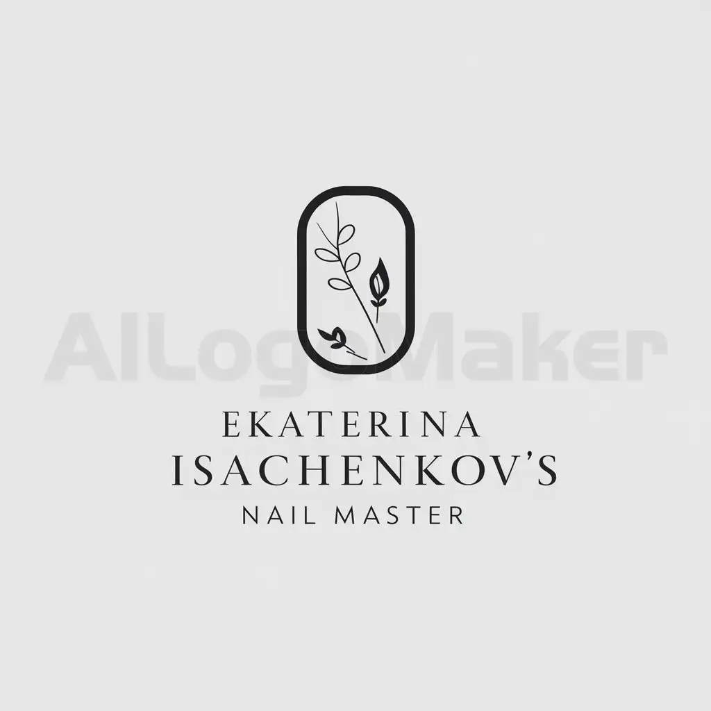 a logo design,with the text "Ekaterina IsachenkovanNail Master", main symbol:Lac,ruki,Moderate,be used in Manicure industry,clear background