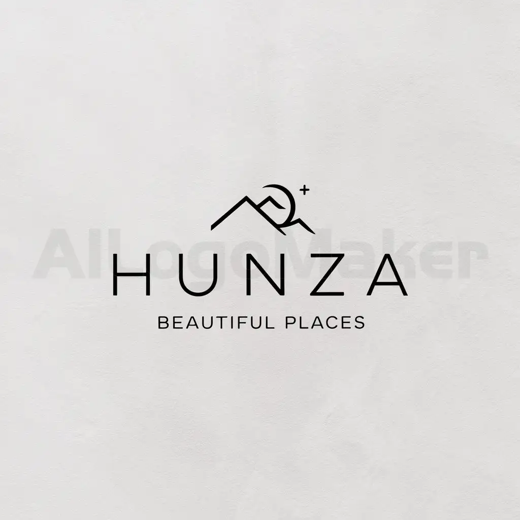 a logo design,with the text "Hunza Beautiful places", main symbol:i want logo minimal r with nail,Moderate,clear background