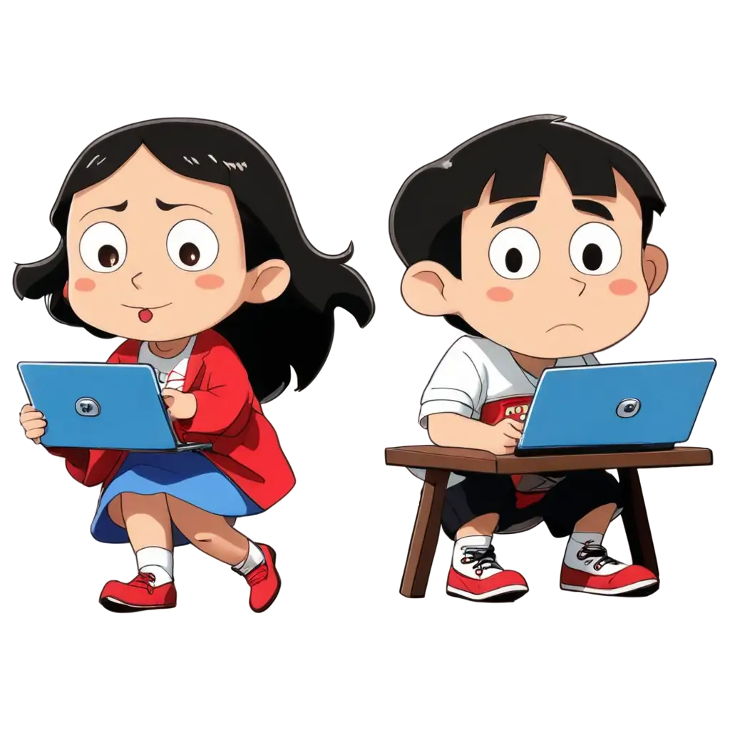 Crayon Shin-chan and Chibi Maruko-chan, playing video games together, arcade