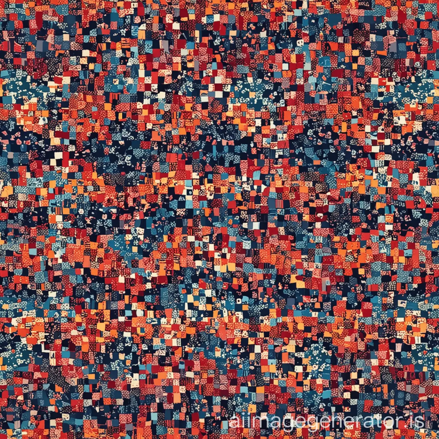 liberty fabrics inspired textile pattern, colorful,  geometric