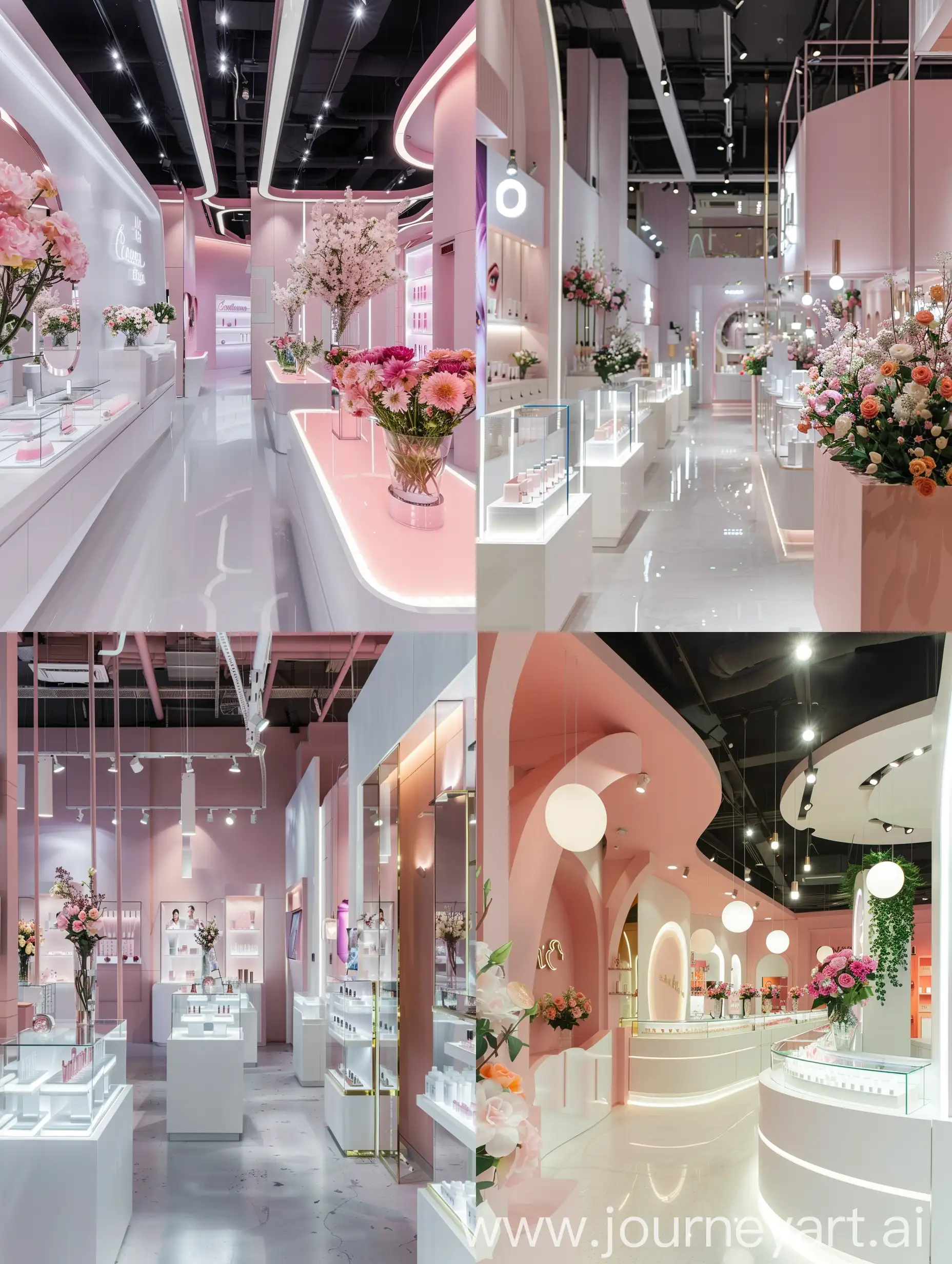 Stylish-and-Glamorous-Cosmetics-Store-Interior-with-Pink-and-White-Palette
