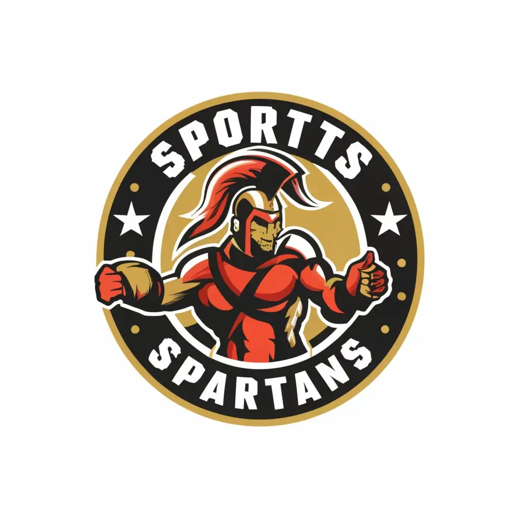 a logo design,with the text "Sports Spartans", main symbol:Spartan in a circle childish,Moderate,be used in Sports Fitness industry,clear background