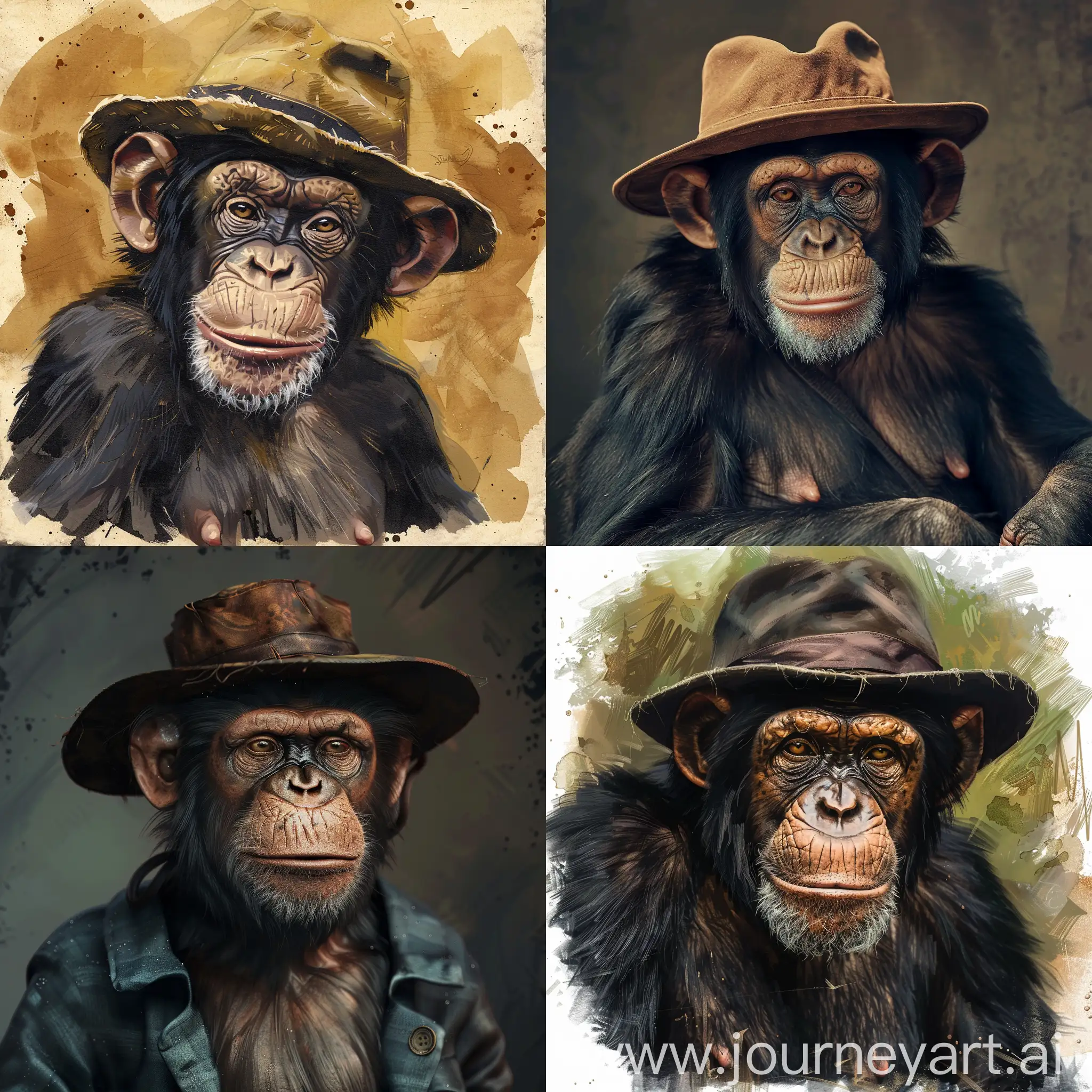 Mono con sombrero
