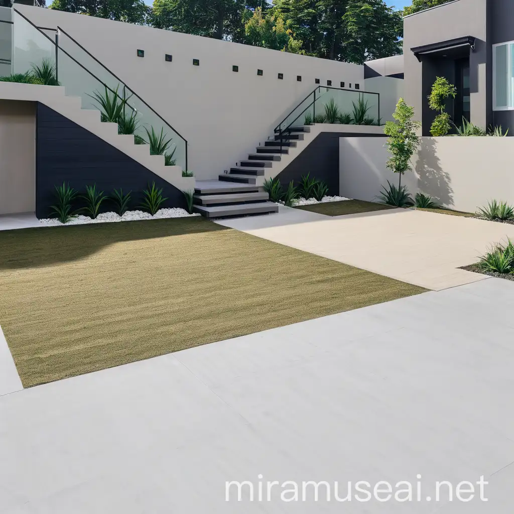 Serene Japanese Zen Garden Landscape with Stone Path and Bamboo
