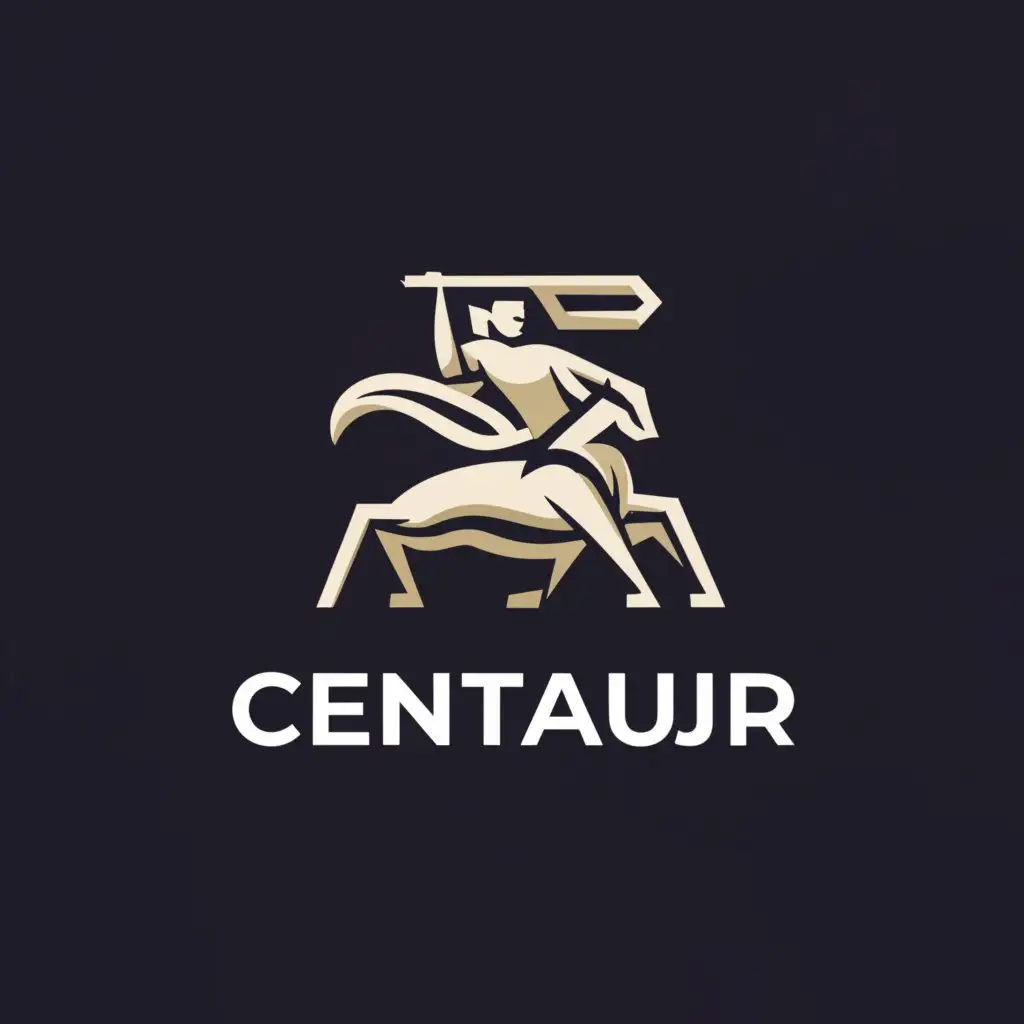 a logo design,with the text "CENTAUR", main symbol:CENTAUR,Moderate,be used in Sports Fitness industry,clear background