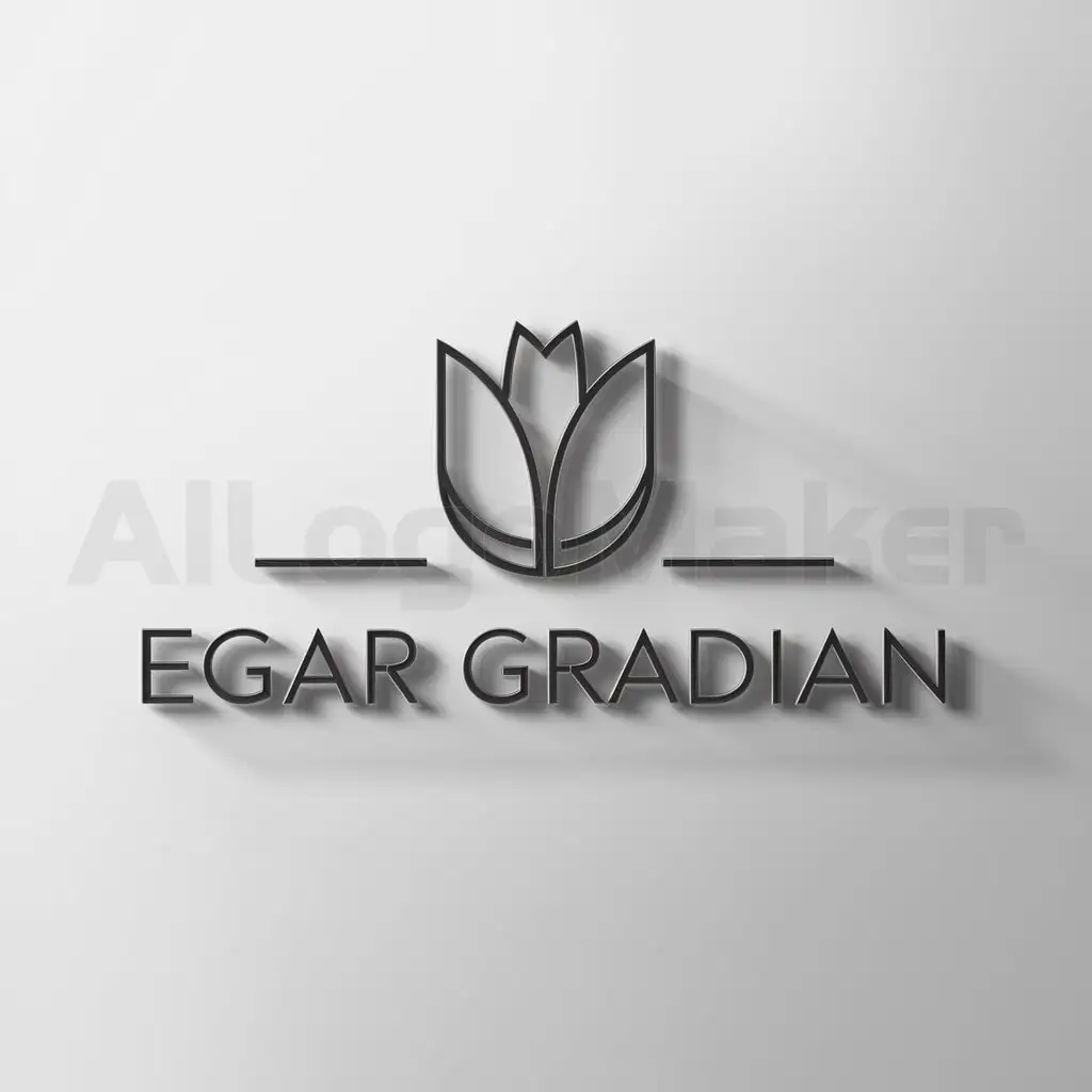 a logo design,with the text "Egar gradian", main symbol:Tulisan kaca di dinding,Minimalistic,be used in Business industry,clear background